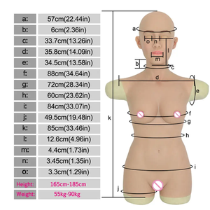 Jeune fille Silicone Tête Réaliste Du Sein Formes Faux Vagin Seins Pour Homme À Femme crossdressing Drag Queen Ladyboy - Product Image 5