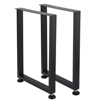 Pieds de table trapézoïdaux robustes en métal, pieds de banc en acier DIY, pieds de meubles réglables pour table basse et bureau