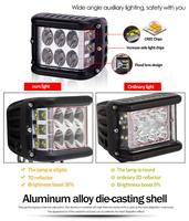 Accessoires Auto lumières de voiture pour ATV SUV camion 4 pouces 45W LED lampe de travail Bar Cube Side Shooter Pod lampe stroboscopique blanche et ambre