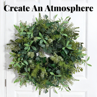 Vente flash : Couronnes artificielles, guirlandes de fleurs, design floral rond, couronnes artificielles pour la décoration d'événements de mariage