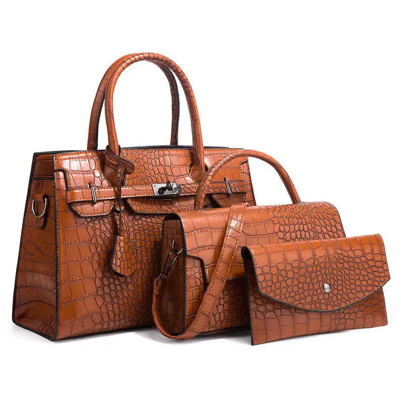 Crocodile Fashion Embossed Leather Women's Tote Handbag Pu Ladies Handbags Fashion Bags Single Square Wholesale Designer Luxury