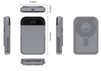 Batterie externe magnétique multifonctionnelle avec logo personnalisé 10000mAh, support pliable, charge sans fil, cadeau pour téléphone portable