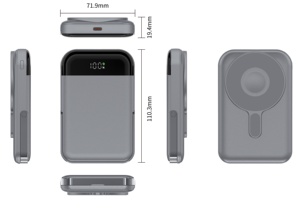Batería Externa Magnética Multifuncional <span class=keywords><strong>con</strong></span> Logotipo Personalizado de 10000 mAh, Soporte Plegable, Carga Inalámbrica, Regalo para Teléfono Móvil - Product Image 4