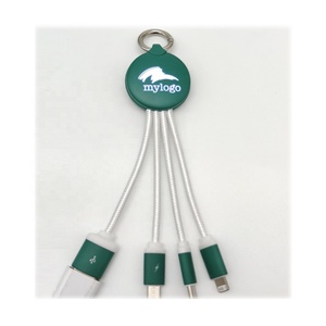 Câble de charge 3-en-1 de 15 cm avec logo personnalisé, multifonctionnel et lumineux - Product Image 3