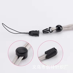 Correa de muñeca de nailon redonda negra con hebilla de plástico para teléfono, linterna, bastón o bastoneta de la ciudad de Yiwu - Product Image 3
