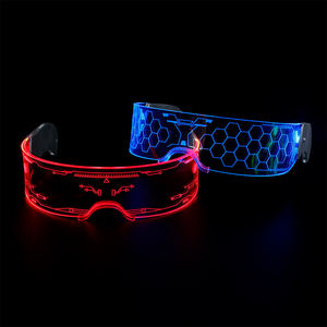 Kacamata LED Visor untuk Halloween Natal Cyberpunk Kacamata LED Menyala untuk Cosplay dan Festival - Product Image 5