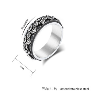 Anillo <span class=keywords><strong>de</strong></span> Hombre con <span class=keywords><strong>Ojos</strong></span> <span class=keywords><strong>de</strong></span> <span class=keywords><strong>Demonio</strong></span>, Estilo Moderno, Ojo <span class=keywords><strong>de</strong></span> Dios, Chapado en Oro <span class=keywords><strong>de</strong></span> 18k, Acero Inoxidable, Anillo Giratorio Retro - Product Image 6