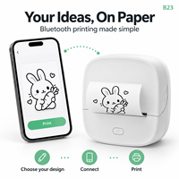 Imprimante d'étiquettes de poche B23 Mini Bluetooth 203 DPI, imprimante thermique sans encre pour journaux, notes d'étude, étiquettes DIY, charge USB C