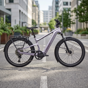 Vélo hybride 27,5 pouces, cadre en aluminium, suspension avant, double frein à disque, 10 vitesses, utilisation sur route - Product Image 2