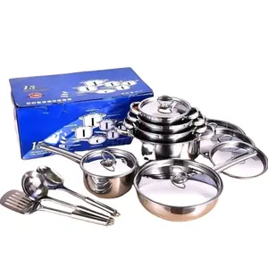 Chất lượng cao thực mini đồ dùng nhà bếp hiện đại phong cách không dính Cookware Set tất cả mạ thép không gỉ Chảo Bộ