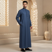 Vêtements musulmans en coton de luxe, fabrication islamique, robe de Dubaï de haute qualité, Jubbah, Thobe saoudien pour un usage quotidien