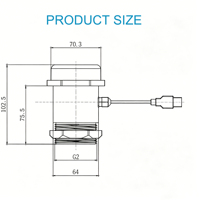 Indicateur de niveau de réservoir à ultrasons haute précision alimenté par batterie, câble long, chargement facile, 110V/220V, moniteur de profondeur de réservoir d'eau