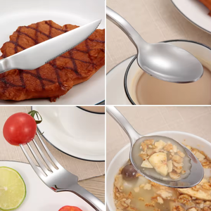 Fabricante de <span class=keywords><strong>China</strong></span>, venta al por mayor, precio bajo, cubiertos de lujo, 24 Uds., juego de cubiertos de acero inoxidable con estuche - Product Image 3