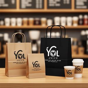 2026 New RC Custom Eco-friendly <b>Biodegradable</b> Reusable Shopping Kraft Paper Bags for Gift Birthday with logo Printed - Product Image 5