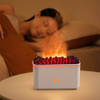 Humidificateur d'air ultrasonique miniature de bureau en gros, diffuseur de parfum flamme volcanique 3D pour chambre, maison, hôtel