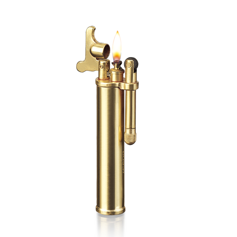 JF-008 JIFENG D1.2 * H7.8cm Винтаж Малый латунный круглый масляной зажигалкой