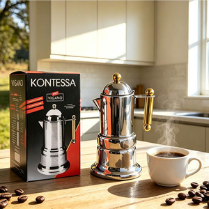 Cafetera <span class=keywords><strong>Moka</strong></span> de Acero Inoxidable 304, Cafetera Italiana para Espresso, para Cocina Doméstica - Product Image 4
