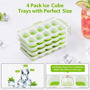 Molde de silicona certificado para cubitos de hielo de Navidad, con 14 cavidades, sin BPA, de fácil desmolde, con tapa extraíble - Product Image 3