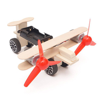 Kit de Modélisme DIY en Bois : Avion Électrique à Double Hélice – Jouet Éducatif Scientifique STEM pour Enfants (Cadeau)