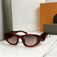 Lunettes de soleil polygonales populaires de haute qualité, légères, transparentes, CP carrées, unisexes, dégradé bleu, verres UV400, monture intégrale, style rétro, de marque et de créateur