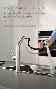 Nuovo ponte montato SS304 in acciaio inox antiruggine 360 ° girevole estraibile Spray magnetico <span class=keywords><strong>rubinetto</strong></span> della cucina <span class=keywords><strong>per</strong></span> bere <span class=keywords><strong>acqua</strong></span> purificata - Product Image 2