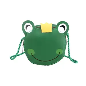 儿童包新款可爱卡通皇冠小青蛙斜挎包男女韩版时尚钱包