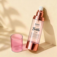Vente en gros pulvérisateur cosmétique rond transparent à brume fine flacon vaporisateur de parfum en plastique pour soins de la peau