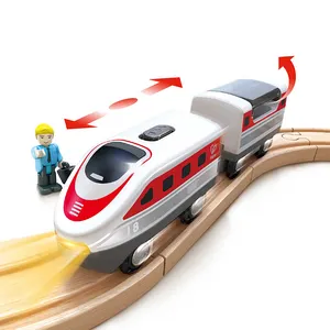 Hape מכירה לוהטת עץ רכבת סט רכבות צעצועי מסלול רכבת מכונית לילדים