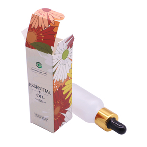 Custom Luxury 50ml 30ml 10ml <strong>Essential</strong> Oil Perfume Recyclable Square Cosmetic Kraft Paper Box Packaging with Embossing - Product Image 2