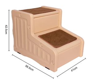 2-Step Extra Brede Trappen Voor Huisdieren Voor Katten En Honden Tot 200 Pond Tuinbenodigdheden In Chocoladekleur - Product Image 6