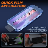 Protection d'écran HD en verre trempé 2.5D sans bordure, sans bulles, anti-chute 9H pour iPhone 12 13 14 15 16 17 18 Pro Max, installation facile