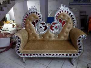 Sofá Elegante para Bodas, Sofá de Lujo para Novios, Sofá Blanco con Mechones para Ceremonia de Boda, Recepción, Salón, Eventos, Sala de Estar - Product Image 4