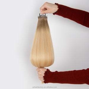 ผมต่อแบบไร้รอยต่อ Butterfly Weft แบบมองไม่เห็นรู ดีไซน์ใหม่ Twin Tab ผมแท้ 100% แบบ PU Hole Weft - Product Image 5