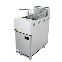 Friteuse à gaz commerciale avec armoire 32L Friteuse à gaz commerciale 32L en acier inoxydable avec armoire intégrée