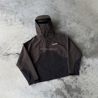 Veste coupe-vent en nylon imperméable personnalisée avec capuche, fermeture éclair de haute qualité, design tendance