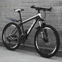 Vélos de montagne pour adultes de 26 pouces avec 21 vitesses, 24 roues, fourche en alliage d'aluminium, système de frein à disque pour le cyclisme