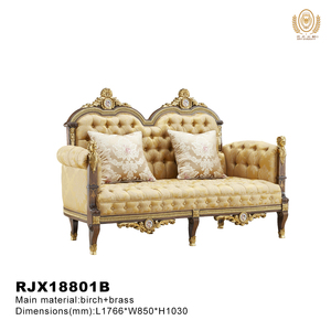 Meubles de maison ensemble de canapés anciens chaise sectionnelle chaise de salle à manger rétro style bois français italien luxe classique royal européen - Product Image 3