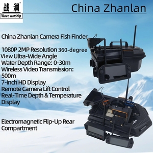 Sonda de Pesca con Video de Doble Frecuencia Zhanlan, Sonar 2D, GPS, Plástico ABS, Gancho de Remolque para <span class=keywords><strong>Barco</strong></span> Cebador, Sistema Cuatro <span class=keywords><strong>en</strong></span> Uno para Pesca de Carpas Europeas - Product Image 3