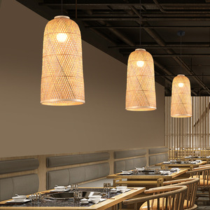 Restaurant, maison d'hôtes, salon de thé, boutique d'art de style rural, rétro et zen, avec des lustres tissés d'Asie du Sud-Est - Product Image 3