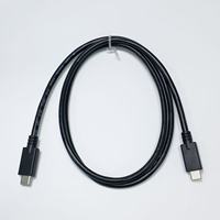 Câble de données USB 32 20 Gbps Type-C mâle-mâle compatible 15 pouces, transfert vidéo 4K, rétroprojection vidéo, charge rapide 100 W, noir