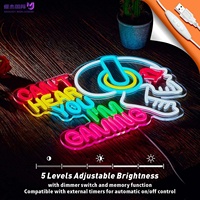 Insegna al Neon per Gaming, Luce LED a Forma di Teschio per Gamer, Illuminazione USB Luminosa, Insegna al Neon Personalizzata per Sala Giochi, Man Cave, Bar e Arredamento Casa
