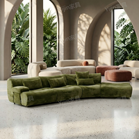 Nouveau design, canapé d'angle modulable de luxe en forme de L avec compression sous vide, ensemble de meubles de canapé-lit sans structure.