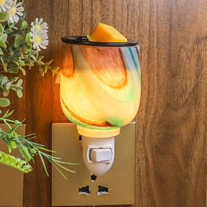 Lámpara Eléctrica de <span class=keywords><strong>Perfume</strong></span> con Diseño Artístico de Vidrio ELONG, Calentador de Velas Ecológico para Aromaterapia, Montaje en Pared para el Hogar - Product Image 1