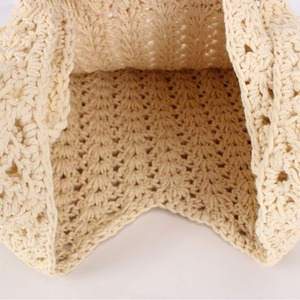 Bolso Tejido Simple de Cuerda de Algodón, Tamaño Mediano, para Otoño, Vacaciones en la Playa, Ocio, Color Bronceado - Product Image 4