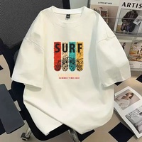 T-shirt Homme en Coton Pur à Manches Courtes Imprimé Lettres Respirant Coupe Ample Style Urbain Nouvelle Collection Été 2026 pour Ados