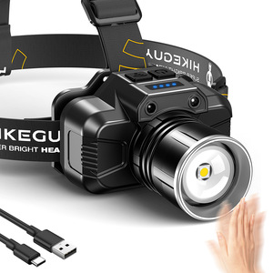 High-Power 10W <b>Rechargeable</b> LED Headlamp Long Range Zoom Head <b>Torch</b> Life Waterproof Headlight for Outdoor Climbing Fishing - Product Image 1