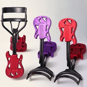 Recourbe-<span class=keywords><strong>cils</strong></span> en acier inoxydable avec poignée en forme de guitare, rouge/violet, outil de maquillage et accessoire pour faux <span class=keywords><strong>cils</strong></span>, 9,8x3,5cm, 30g - Product Image 1