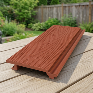 6 Feet Heat Treated Wood Grain WPC <b>Fence</b> Board with Embossed Texture for Modern Exterior Design - Product Image 1