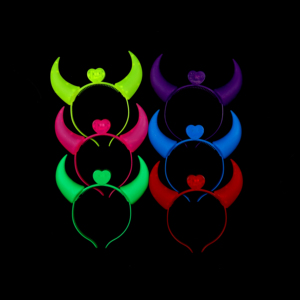 Diadema de Cuerno de Vaca de Plástico que Brilla en la Oscuridad, con Batería Recargable, Decoración de Halloween para Adultos para Exteriores - Product Image 2