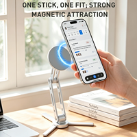 Support de téléphone portable magnétique rotatif à 360°, trépied innovant à hauteur réglable avec base lestée et accessoires universels